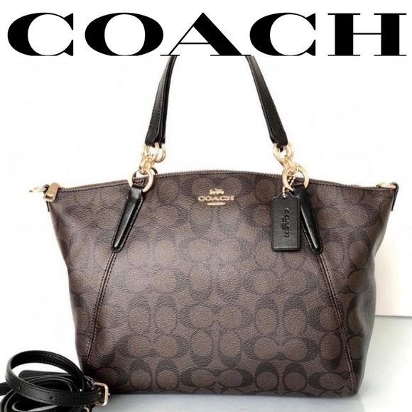 Coach Handbags - COACH Small Kelsey Satchel in Signature Canvas - Like New